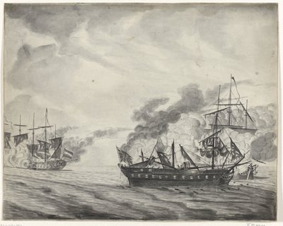 Battaglia navale a Cadice, 1781 da Beekman