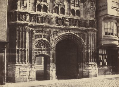 Christchurch Gateway, Canterbury, 1854, stampato 1857 da Benjamin Brecknell Turner