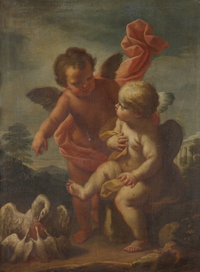 Cupidi con oche da Bernardo Arniconi