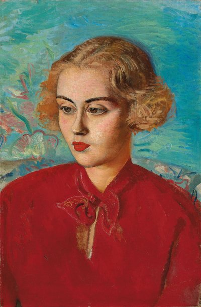 Donna in Rosso da Boris Dmitrievich Grigoriev