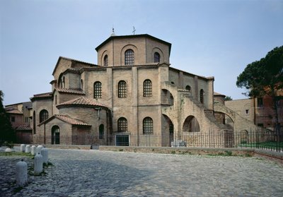 Facciata posteriore della chiesa, c.547 d.C. da Byzantine School