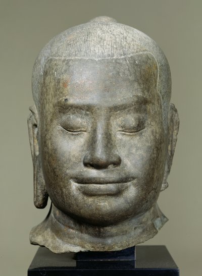 Testa del re Jayavarman VII (r.1181-c.1220) da Cambodian School