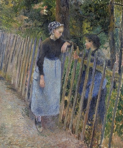 La conversazione da Camille Jacob Pissarro