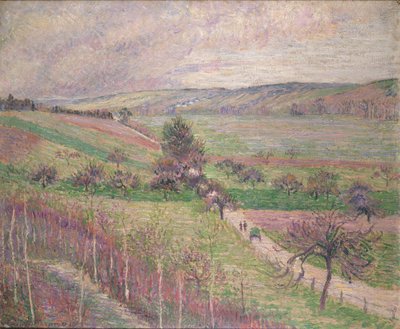 La strada di Thierceville, inizio primavera da Camille Pissarro