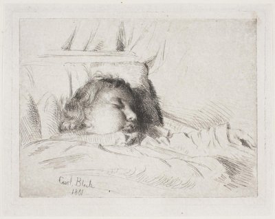 Il bambino dormiente da Carl Bloch