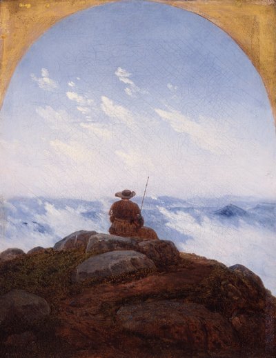 Viandante sul Mare di Nebbia, 1818 da Carl Gustav Carus