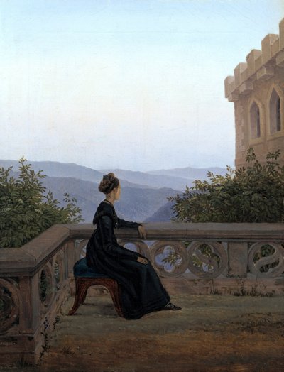 Donna sul Balcone, 1824 da Carl Gustav Carus