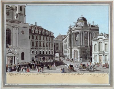 Piazza San Michele verso la scuola di equitazione imperiale da Carl Schütz