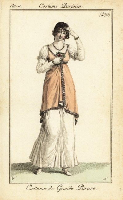 Donna in costume molto formale, Parigi da Carle Vernet