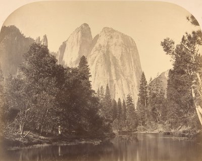 Cattedrale di Roccia, Vista del Fiume, 1861 da Carleton Emmons Watkins