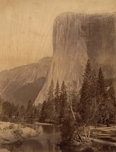 El Capitan, Yosemite, 1865-66 da Carleton Emmons Watkins