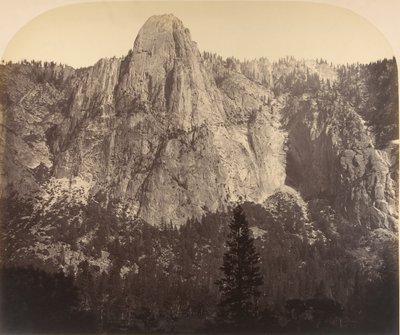 Sentinella. Vista frontale: 3270 piedi, 1861 da Carleton Emmons Watkins