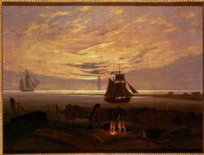 Sera sulla spiaggia del Mar Baltico da Caspar David Friedrich