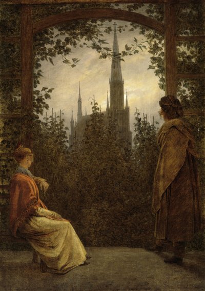 Pergolato in giardino a Greifswald da Caspar David Friedrich