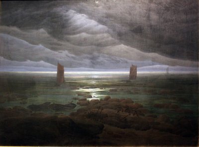 Riva del mare al chiaro di luna da Caspar David Friedrich