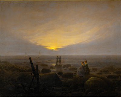 Alba lunare sul mare da Caspar David Friedrich