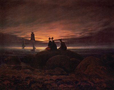 La luna che sorge sul mare da Caspar David Friedrich