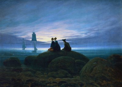 Luna che sorge sul mare, 1774 da Caspar David Friedrich