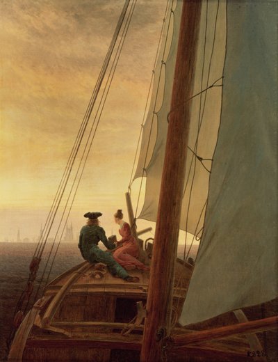 A bordo di una nave a vela da Caspar David Friedrich