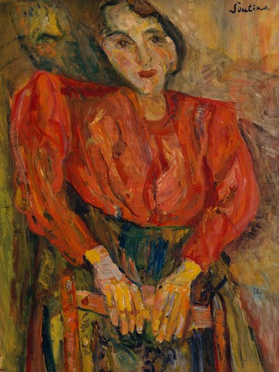 Donna con camicetta rossa da Chaim Soutine