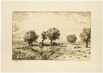 Salici in un Paesaggio da Charles Emile Jacque