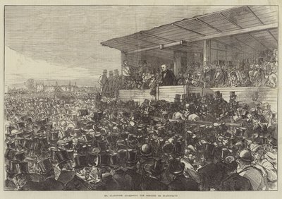 Mr Gladstone che si rivolge al raduno a Blackheath da Sir John Charles Robinson