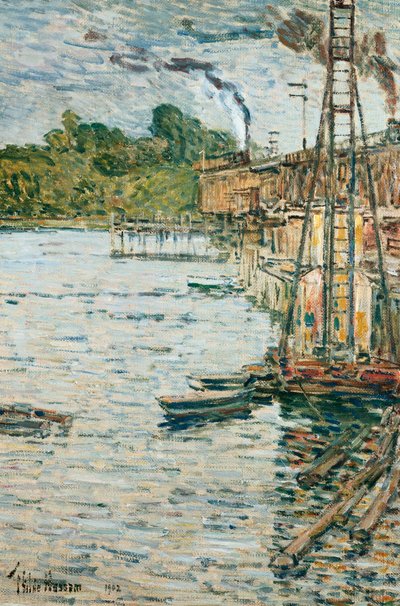 Lo stagno del mulino, Cos Cob, Connecticut da Childe Frederick Hassam