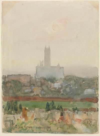 Cattedrale di Canterbury recto da Childe Hassam