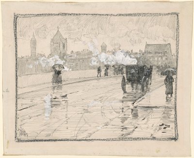 Giorno di pioggia, Boston da Childe Hassam