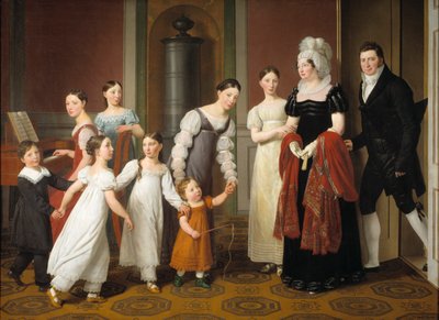 La famiglia Nathanson, 1818 da Christoffer Wilhelm Eckersberg