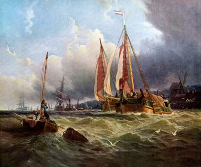 Oude Schelde, Isola di Texel, 1862, c1920 da Clarkson Stanfield