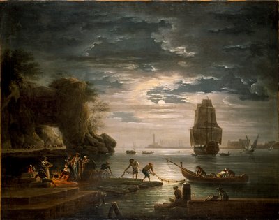 Scena costiera La notte da Claude Joseph Vernet