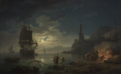 Scena Costiera al Chiaro di Luna da Claude Joseph Vernet