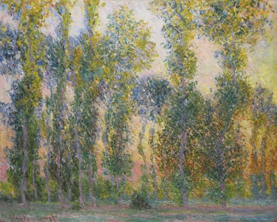 Pioppi a Giverny, 1887 da Claude Monet