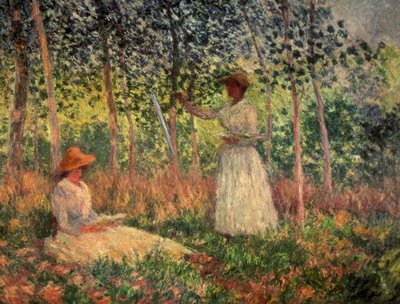 Suzanne che legge e Blanche che dipinge da Claude Monet