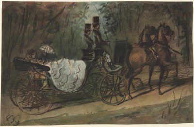 Carrozza nel Bois de Boulogne da Constantin Guys