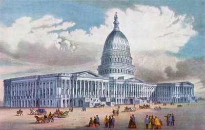 Washington, Campidoglio degli Stati Uniti, XIX secolo da Currier and Ives