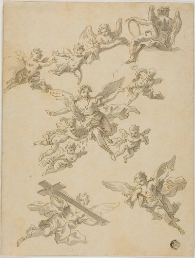 Schizzi di angeli e putti da Daniel Gran