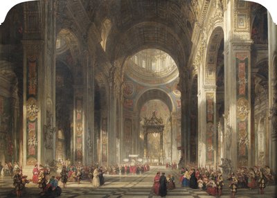 Interno di San Pietro, Roma, 1862 da David Roberts