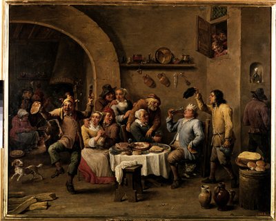 Il re beve da David Teniers the Younger