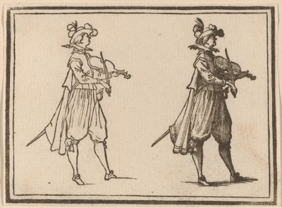 Violinista da Edouard Eckman after Jacques Callot