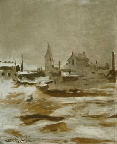 Effetto della neve a Petit-Montrouge, 1870 da Édouard Manet