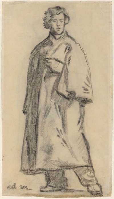 Uomo con mantello [recto], 1852-1858 da Édouard Manet