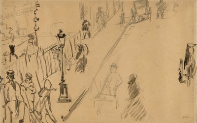 La rue Mosnier con lampione a gas da Édouard Manet