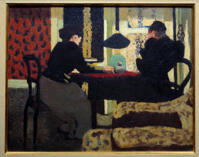 Due donne sotto la lampada da Edouard Vuillard