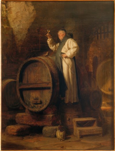 La degustazione di vino in cantina da Eduard von Grutzner