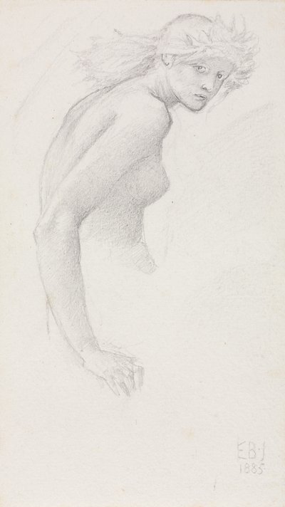 Studio di una figura femminile, 1885 da Edward Burne Jones