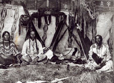 Interno del Lodge Piegan da Edward Sheriff Curtis