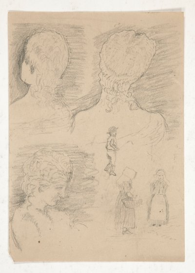 Disegno di un busto scultoreo da Edwin Austin Abbey