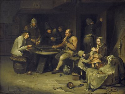 Una locanda con giocatori di backgammon da Egbert van Heemskerck (I)